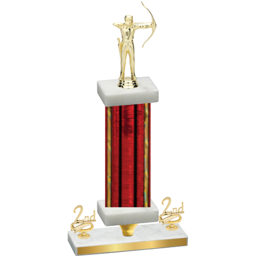 Premium Single Red Glacier Second Place Archery Trophy