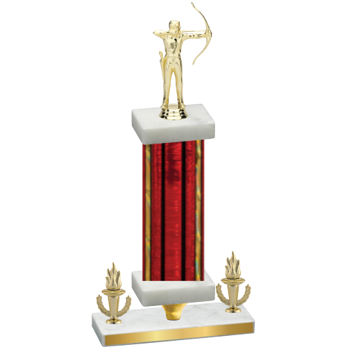 Premium Single Red Glacier Victory Archery Trophy