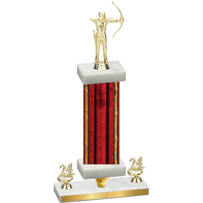 Premium Single Red Glacier Year Archery Trophy