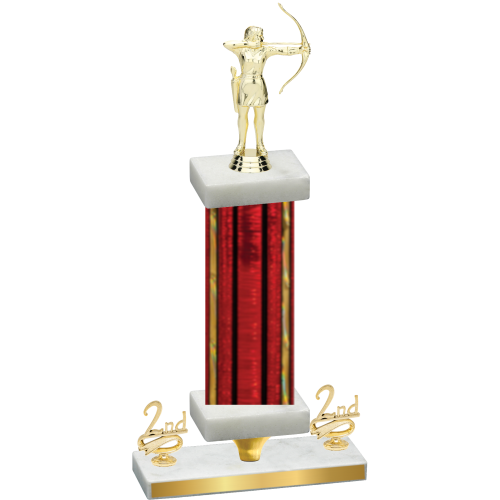 Premium Single Red Glacier Second Place Archery Trophy