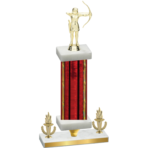 Premium Single Red Glacier Victory Archery Trophy