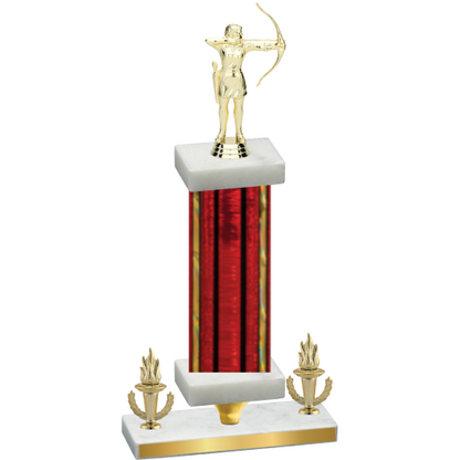 Premium Single Red Glacier Victory Archery Trophy