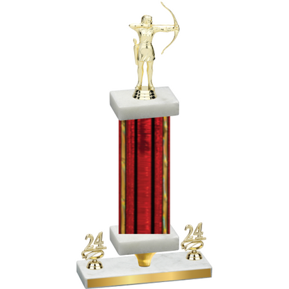 Premium Single Red Glacier Year Archery Trophy