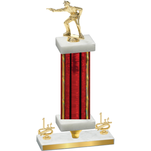 Premium Single Red Glacier First Place Shooter Trophy