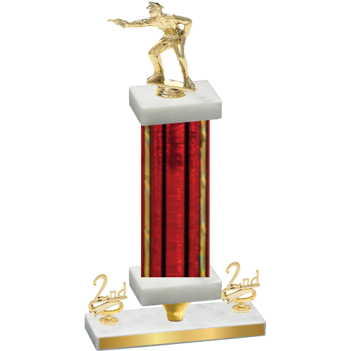 Premium Single Red Glacier Second Place Shooter Trophy