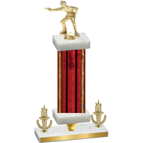 Premium Single Red Glacier Victory Shooter Trophy