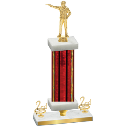 Premium Single Red Glacier Second Place Shooter Trophy