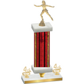 Premium Single Red Glacier Fourth Place Skater Trophy