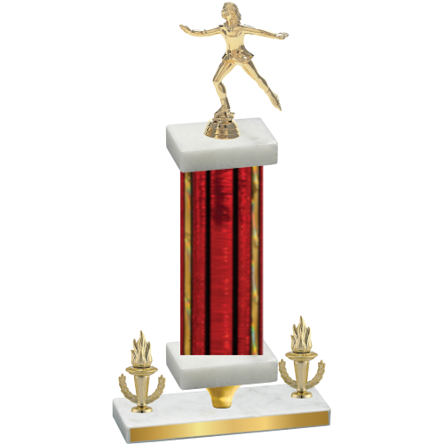 Premium Single Red Glacier Victory Skater Trophy