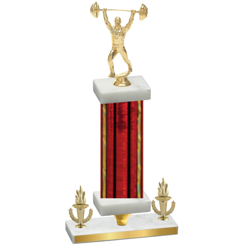 Premium Single Red Glacier Victory Weights Trophy