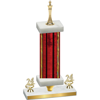 Premium Single Red Glacier Year Chess Trophy