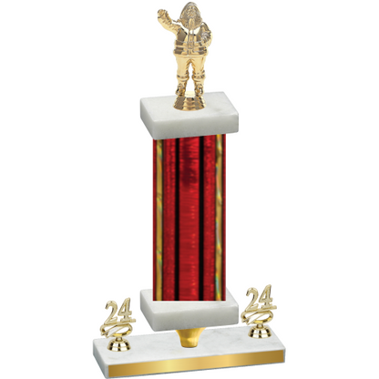 Premium Single Red Glacier Year Holiday Trophy