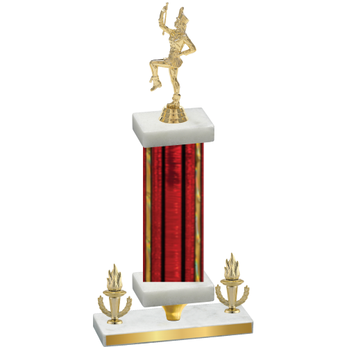 Premium Single Red Glacier Victory Majorette Trophy