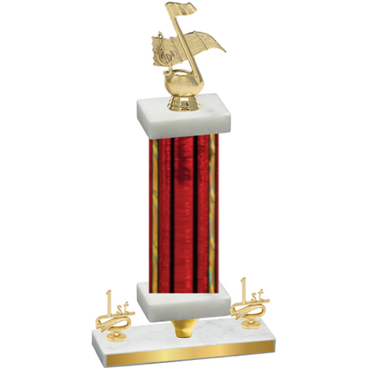 Premium Single Red Glacier First Place Music Trophy