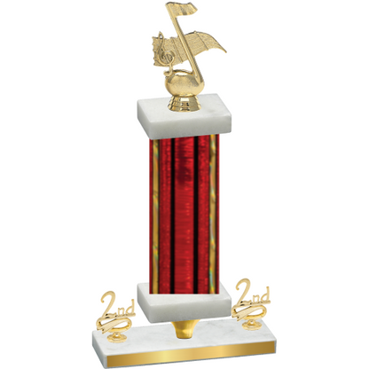 Premium Single Red Glacier Second Place Music Trophy