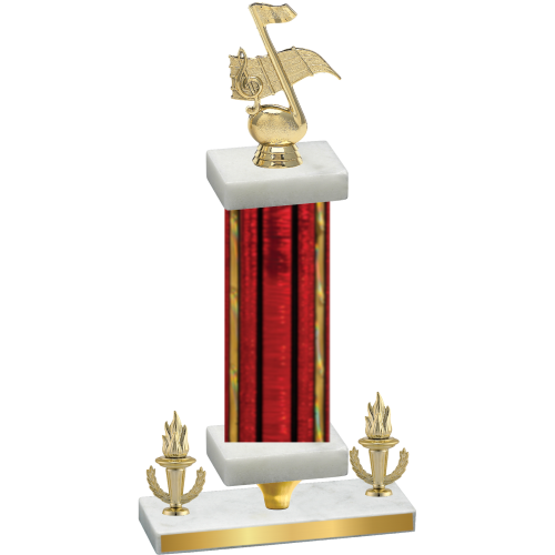 Premium Single Red Glacier Victory Music Trophy