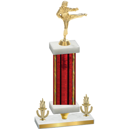 Premium Single Red Glacier Victory Karate Trophy