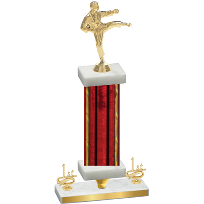 Premium Single Red Glacier First Place Karate Trophy