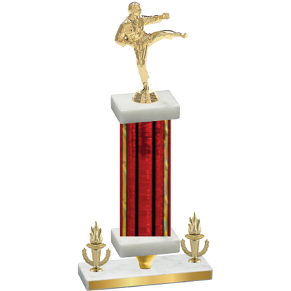 Premium Single Red Glacier Victory Karate Trophy