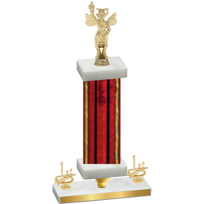 Premium Single Red Glacier First Place Academics Trophy