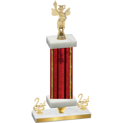 Premium Single Red Glacier Second Place Academics Trophy