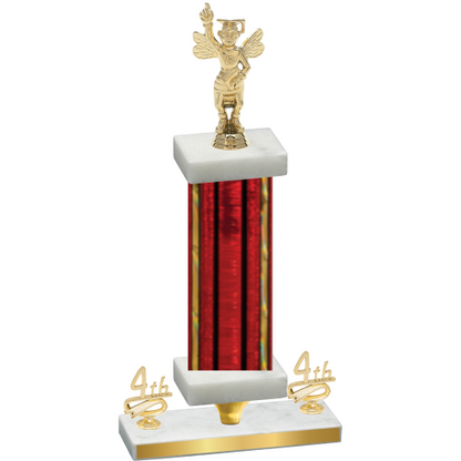 Premium Single Red Glacier Fourth Place Academics Trophy