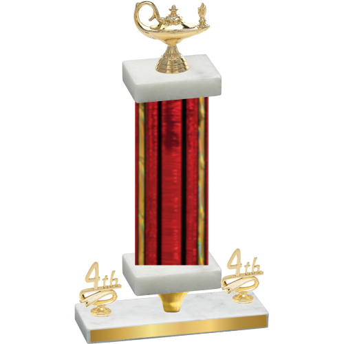 Premium Single Red Glacier Fourth Place Academics Trophy