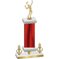 Premium Single Red Carbon Fiber Victory Tennis Trophy
