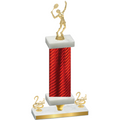 Premium Single Red Carbon Fiber Second Place Tennis Trophy