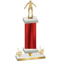 Premium Single Red Carbon Fiber First Place Wrestling Trophy