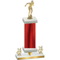 Premium Single Red Carbon Fiber Year Swimming Trophy