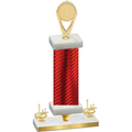 Premium Single Red Carbon Fiber First Place Insert Trophy