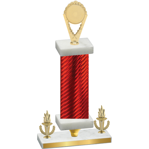 Premium Single Red Carbon Fiber Victory Insert Trophy