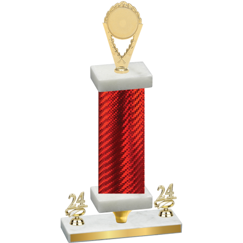 Premium Single Red Carbon Fiber Year Insert Trophy