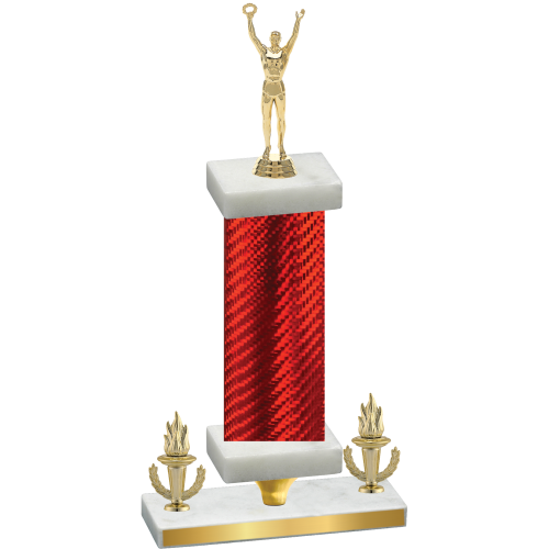 Premium Single Red Carbon Fiber Victory Victory Trophy