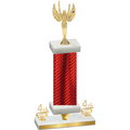 Premium Single Red Carbon Fiber Fourth Place Victory Trophy
