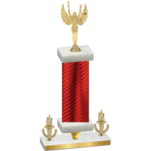 Premium Single Red Carbon Fiber Victory Victory Trophy