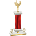 Premium Single Red Carbon Fiber Year Victory Trophy
