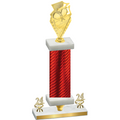 Premium Single Red Carbon Fiber Year Pickleball Trophy