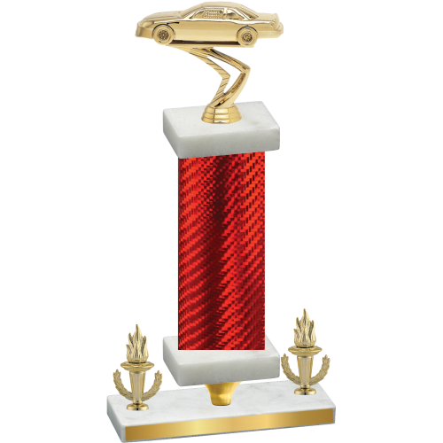 Premium Single Red Carbon Fiber Victory Cars Trophy