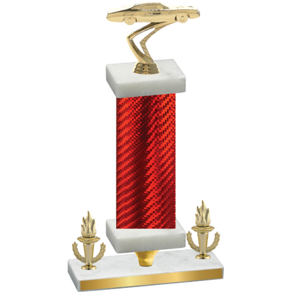 Premium Single Red Carbon Fiber Victory Cars Trophy