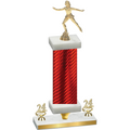 Premium Single Red Carbon Fiber Year Skater Trophy