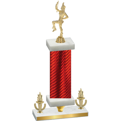 Premium Single Red Carbon Fiber Victory Majorette Trophy