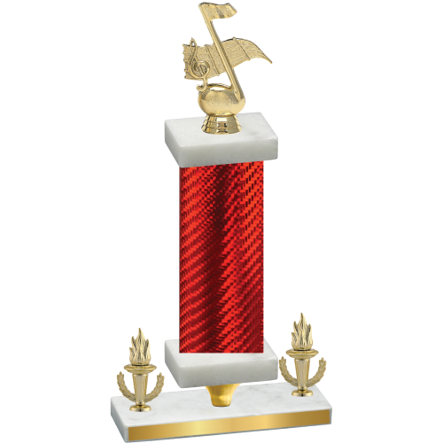 Premium Single Red Carbon Fiber Victory Music Trophy