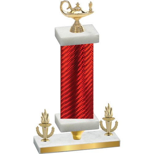 Premium Single Red Carbon Fiber Victory Academics Trophy