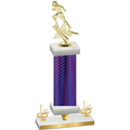 Premium Single Purple Carbon Fiber First Place Football Trophy