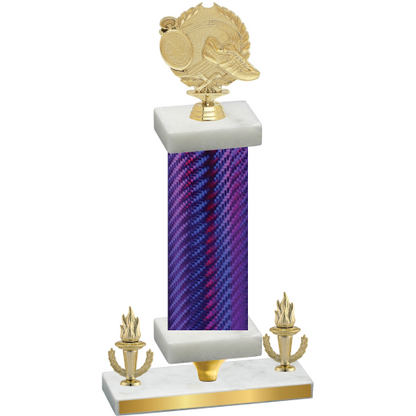 Premium Single Purple Carbon Fiber Victory Running Trophy