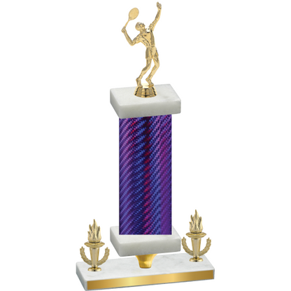 Premium Single Purple Carbon Fiber Victory Tennis Trophy