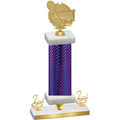 Premium Single Purple Carbon Fiber Second Place Tennis Trophy