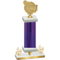 Premium Single Purple Carbon Fiber Fourth Place Tennis Trophy